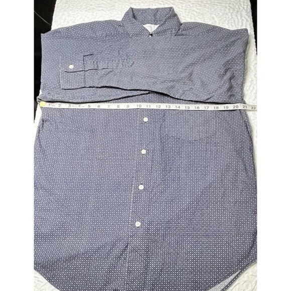 Gap Dress Shirt Mens Size M Blue Button Up Long Sleeve Pocket Collar - Picture 1 of 3